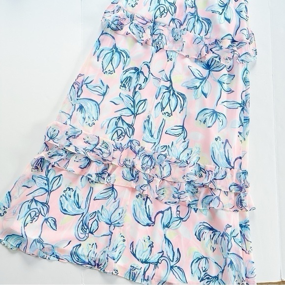 Lilly Pulitzer Riland Sweet Pea Pink Chasing The Sun Maxi Dress - Picture 6 of 10